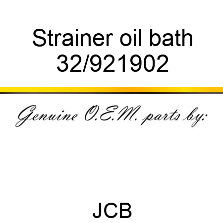 Strainer, oil bath 32/921902