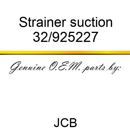 Strainer, suction 32/925227