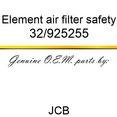 Element, air filter, safety 32/925255