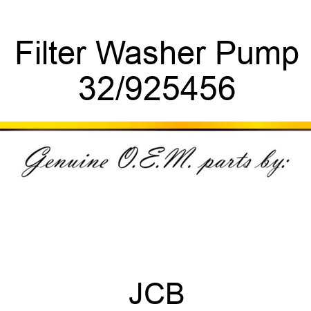 Filter, Washer Pump 32/925456