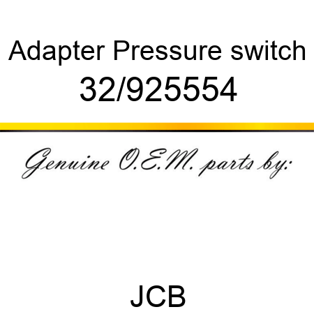 Adapter, Pressure switch 32/925554