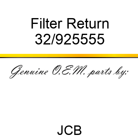 Filter, Return 32/925555