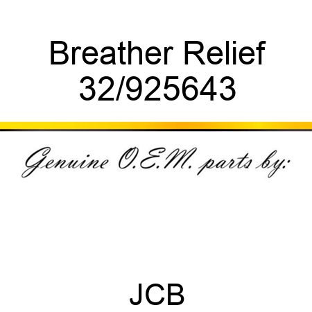 Breather, Relief 32/925643