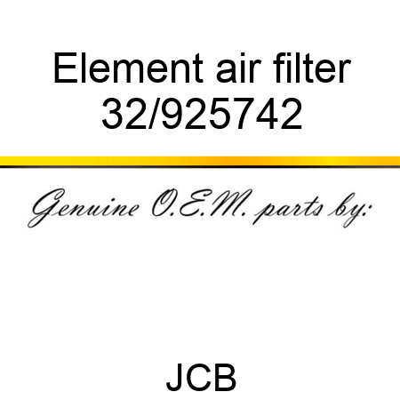 Element, air filter 32/925742