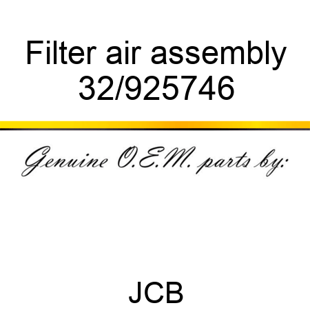 Filter, air, assembly 32/925746