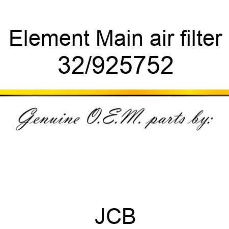 Element, Main, air filter 32/925752