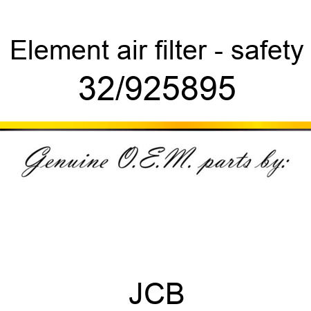 Element, air filter - safety 32/925895