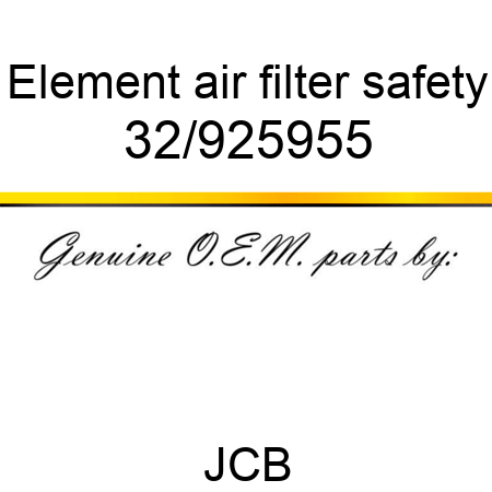 Element air filter, safety 32/925955
