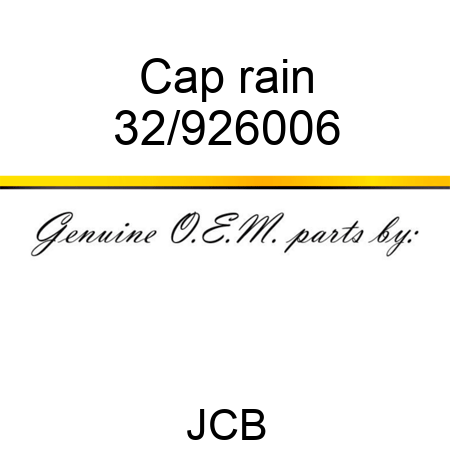Cap, rain 32/926006