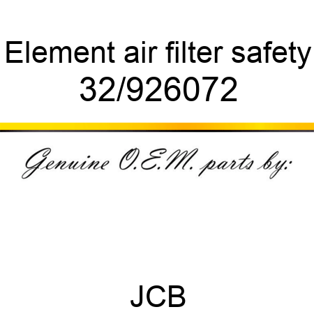 Element, air filter, safety 32/926072