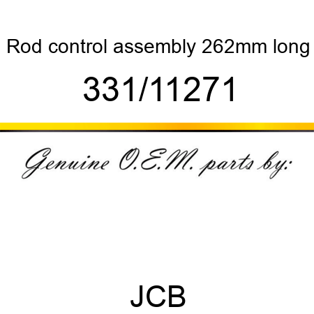 Rod, control assembly, 262mm long 331/11271