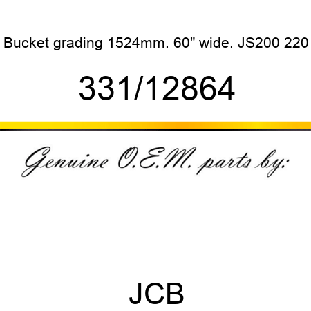 Bucket, grading, 1524mm. 60