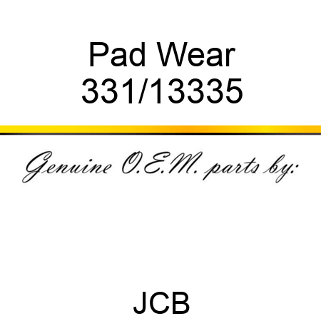 Pad, Wear 331/13335