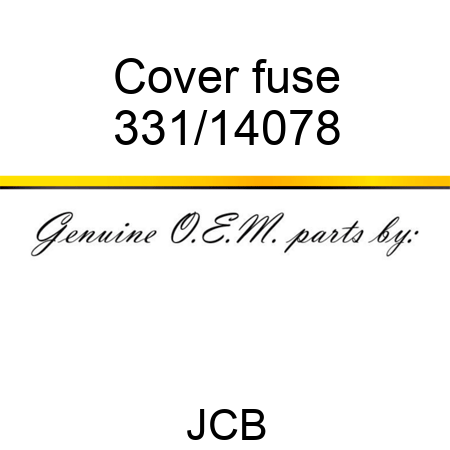 Cover, fuse 331/14078