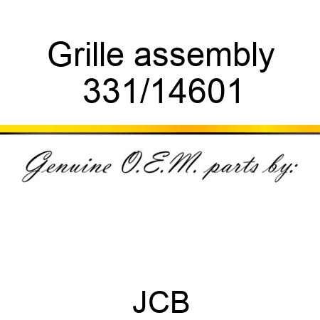 Grille, assembly 331/14601