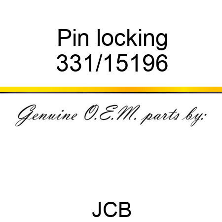 Pin, locking 331/15196