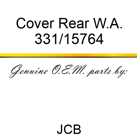 Cover, Rear W.A. 331/15764