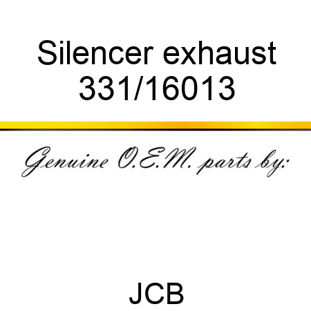 Silencer, exhaust 331/16013