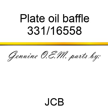 Plate, oil baffle 331/16558