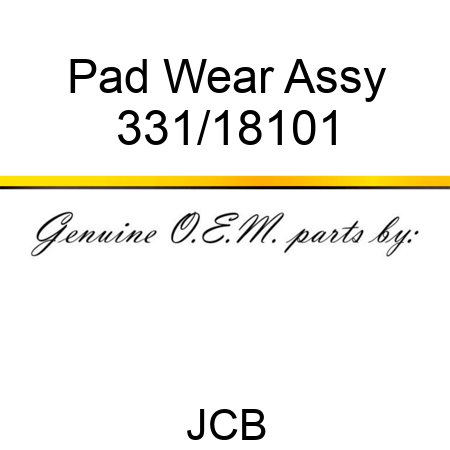 Pad, Wear Assy 331/18101