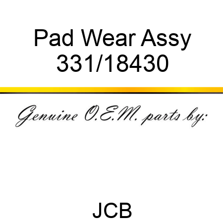 Pad, Wear Assy 331/18430
