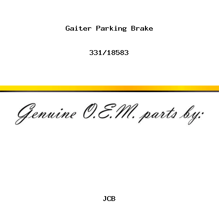 Gaiter, Parking Brake 331/18583