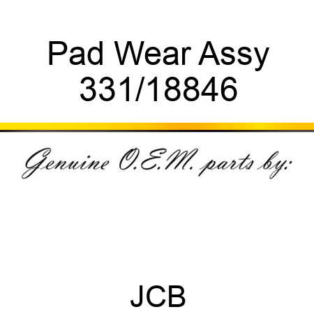 Pad, Wear Assy 331/18846