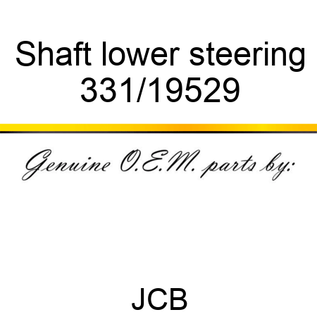 Shaft, lower steering 331/19529