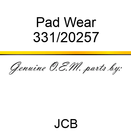 Pad, Wear 331/20257