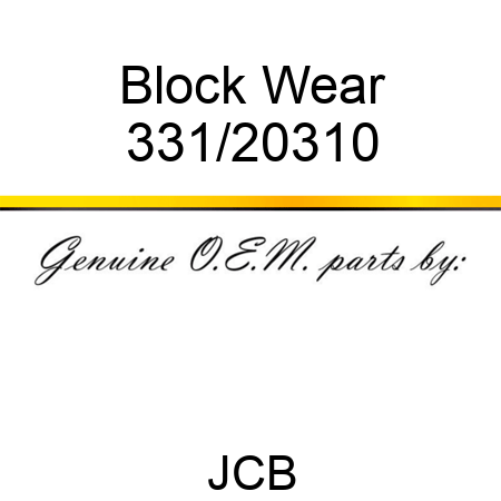 Block, Wear 331/20310