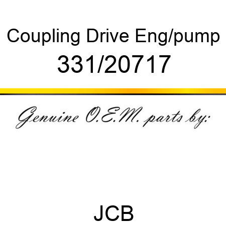 Coupling, Drive Eng/pump 331/20717