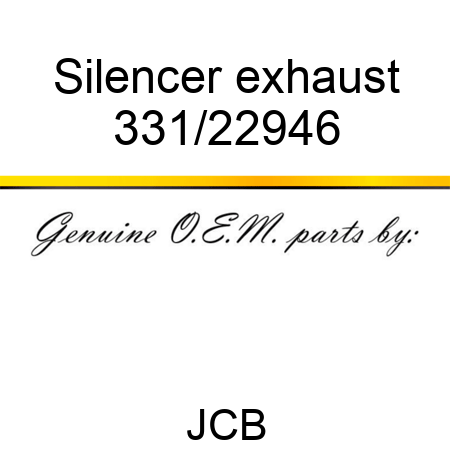 Silencer, exhaust 331/22946