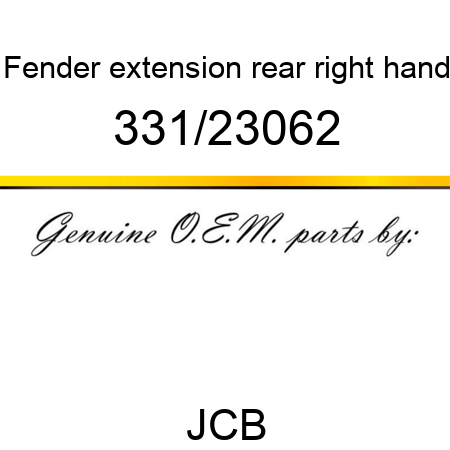 Fender, extension, rear, right hand 331/23062