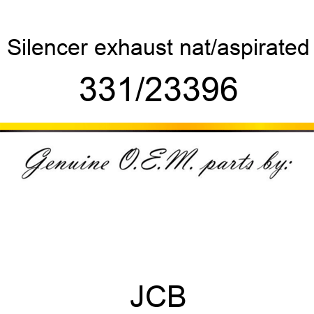 Silencer, exhaust, nat/aspirated 331/23396