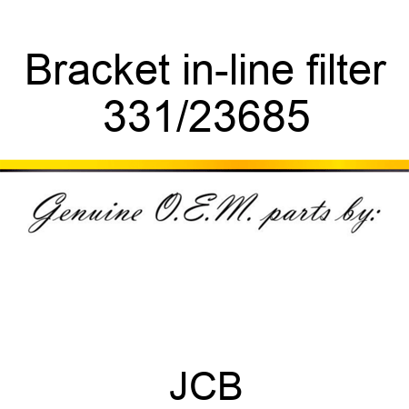 Bracket, in-line filter 331/23685