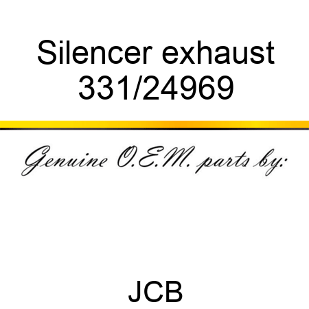 Silencer, exhaust 331/24969