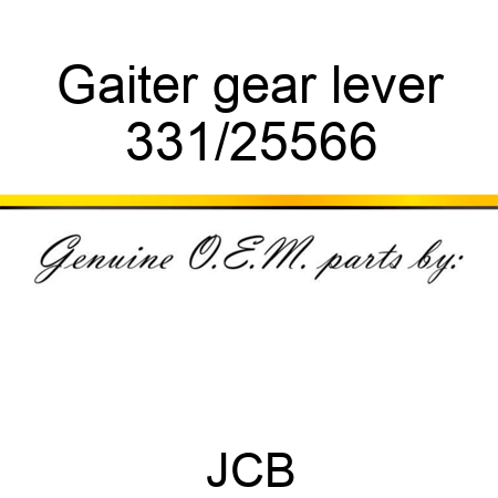 Gaiter, gear lever 331/25566