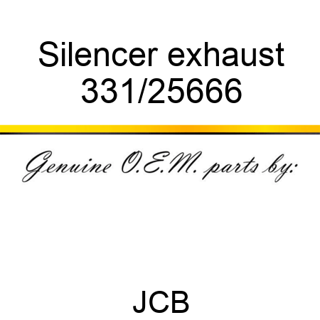 Silencer, exhaust 331/25666