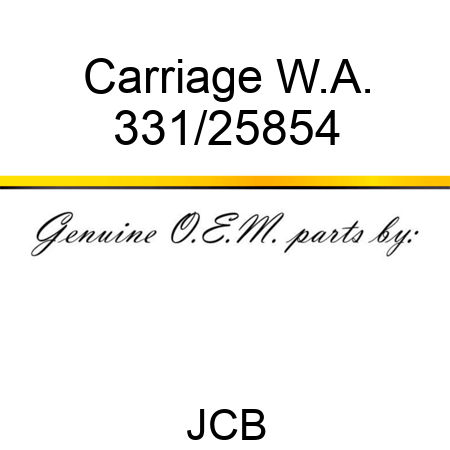 Carriage, W.A. 331/25854