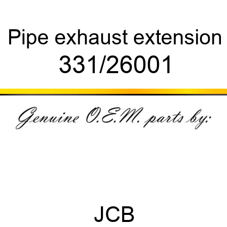 Pipe, exhaust extension 331/26001
