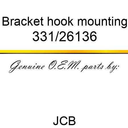Bracket, hook mounting 331/26136