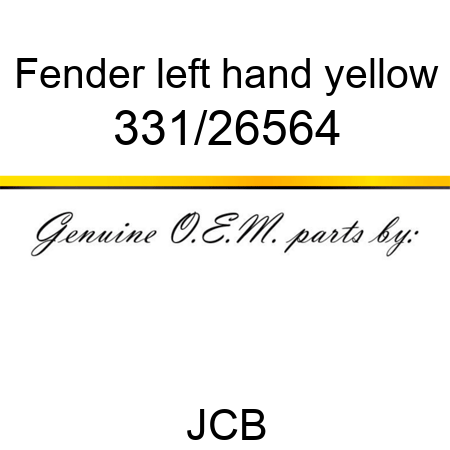 Fender, left hand, yellow 331/26564