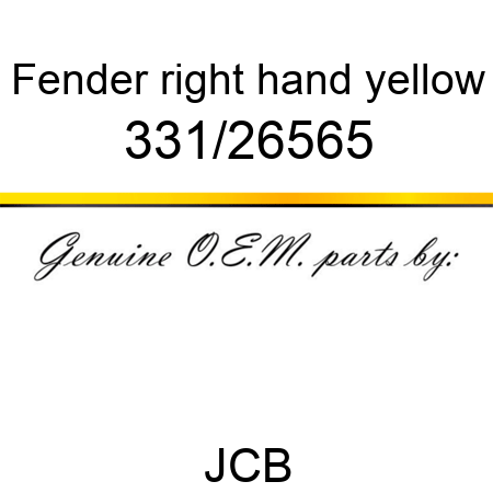 Fender, right hand, yellow 331/26565