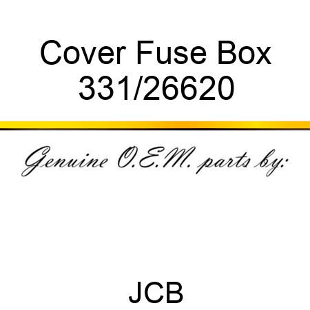 Cover, Fuse Box 331/26620