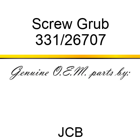 Screw, Grub 331/26707
