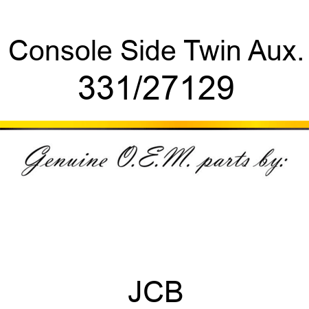 Console, Side, Twin Aux. 331/27129
