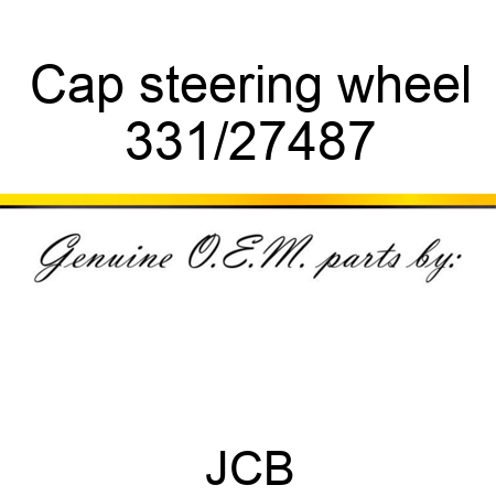 Cap, steering wheel 331/27487