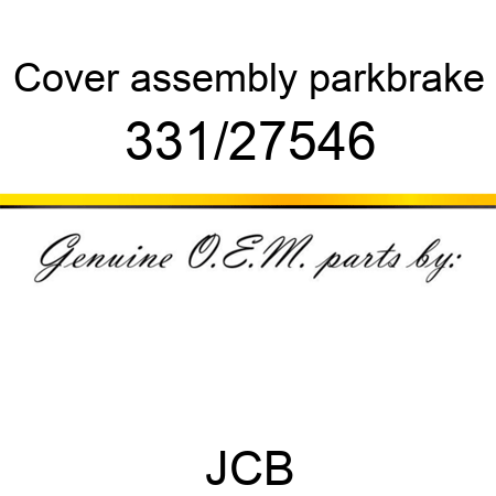 Cover, assembly, parkbrake 331/27546