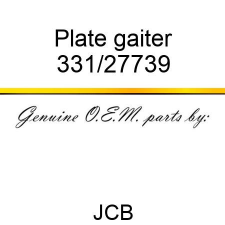 Plate, gaiter 331/27739