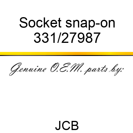 Socket, snap-on 331/27987
